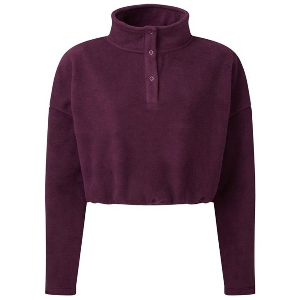 TriDri Womens/Ladies Cropped Fleece Top / Mulberry Red